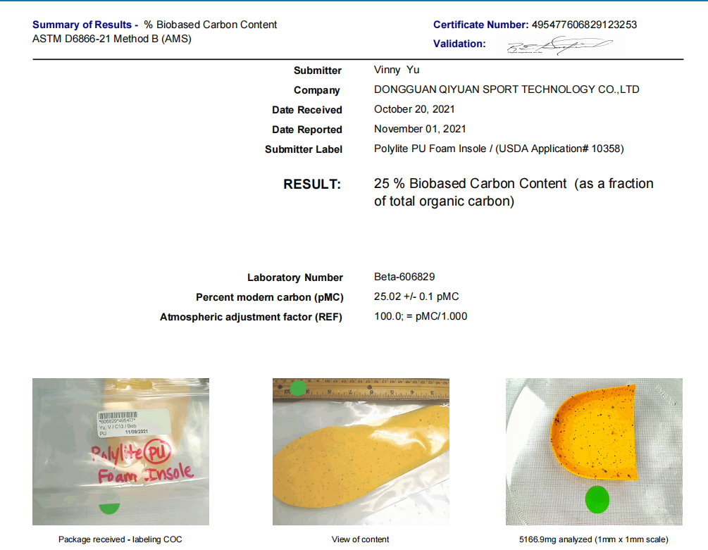 Nueva plantilla de espuma de poliuretano Bio-base Polylite