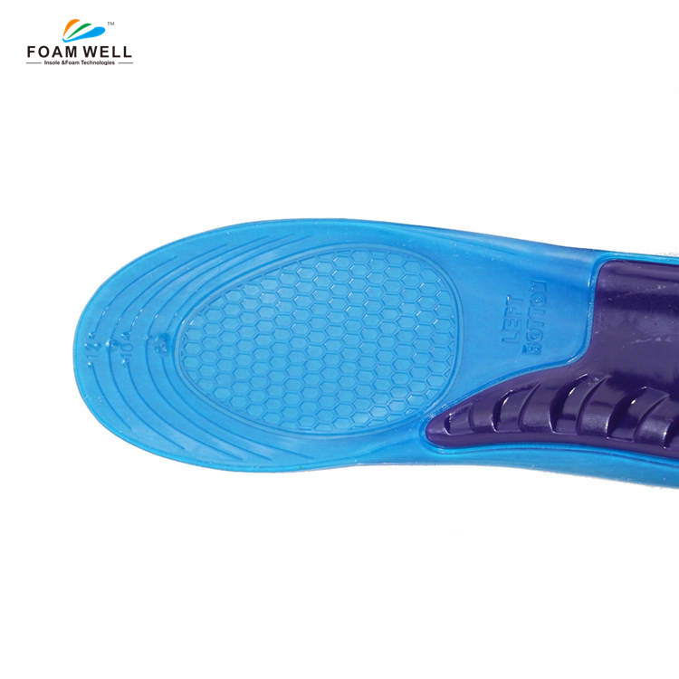 Plantillas para zapatos deportivos plantares de pies planos FM-81 con soporte de arco para hombres y mujeres insertos para aliviar el dolor de absorción de choque de Gel de longitud completa