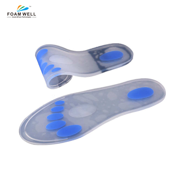 Plantilla de zapato de gel de silicona para fascitis plantar